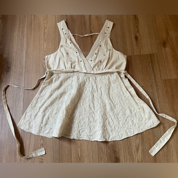 Vintage embellished babydoll tank - Picture 2 of 10